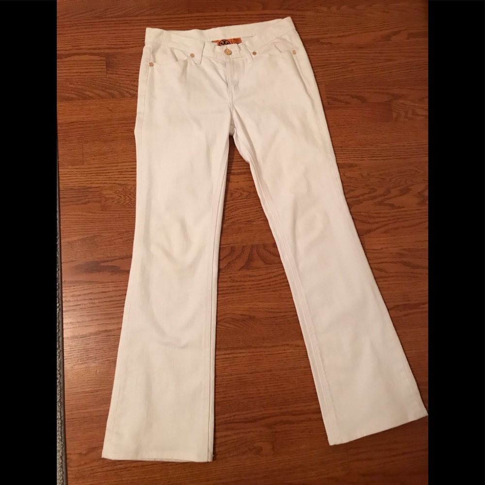 White four pocket jeans by Tory Burch